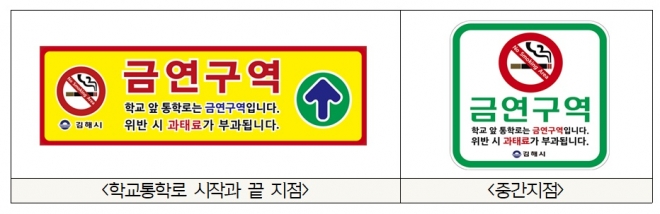 김해시 16개 학교 통학로 금연거리 지정