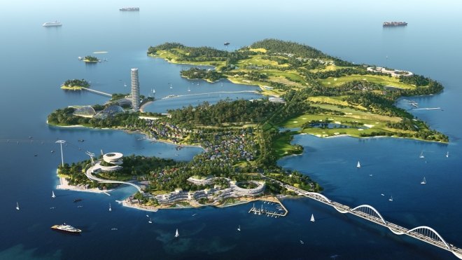 미래에셋이 투자 개발하는 여수경도해양관광단지 조감도