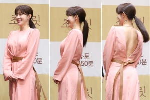 [포토] 하지원, ‘앞은 단아, 뒤는 파격’