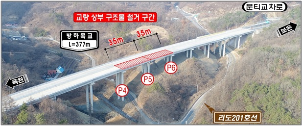방하목교 철거 구간  국토교통부 제공