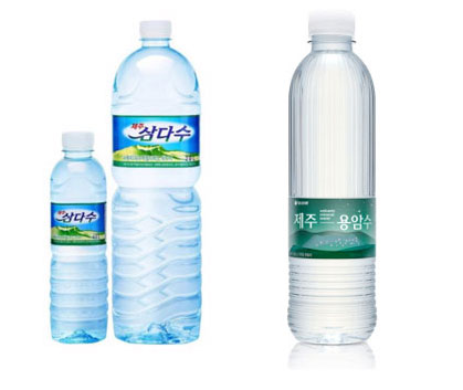 제주 삼다수(왼쪽)-제주용암수