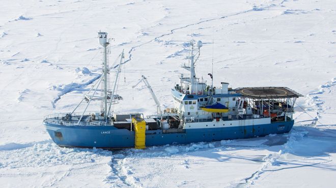 노르웨이 극지 연구선 랜스 호의 모습. AFP 자료사진
