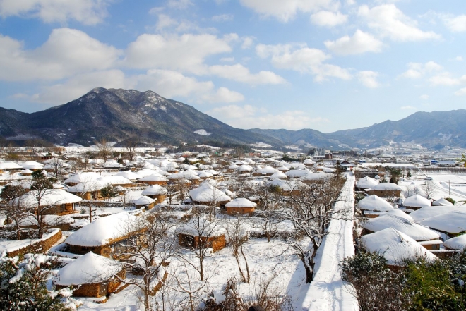 순천 낙안읍성의 겨울 모습