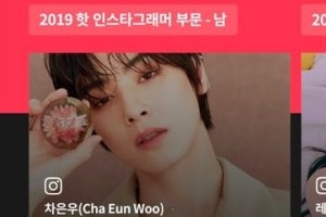 차은우 조이, ‘핫 인스타그래머’ 연말 결산 1위 [공식]