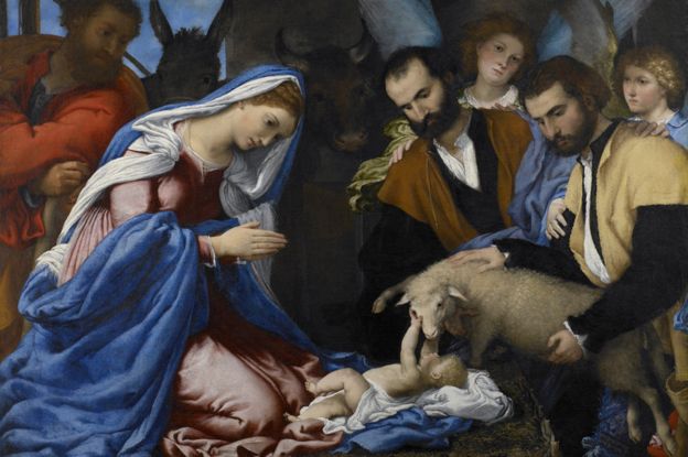 16세기 작가 로렌초 로또의 ‘아기 예수를 경배하는 목동들’ 게티 이미지스