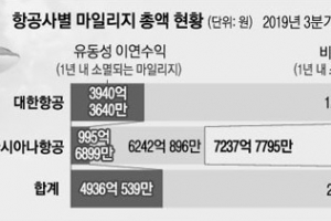 [단독] 35만명 유럽 왕복 마일리지 1월 1일 소멸…항공사만 4936억 두둑