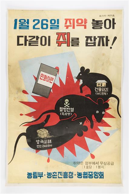 정부 부처가 발행한 쥐잡기 포스터.