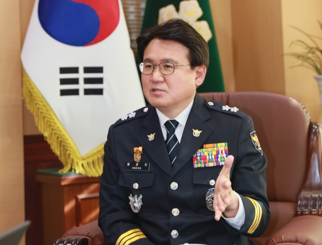 경찰인재개발원장으로 자리를 옮기는 황운하 대전지방경찰청장. 대전지방경찰청 제공.