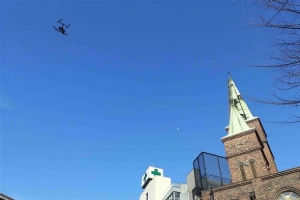 첨탑 붕괴 사고 꼼짝 마… 강북에 드론이 떴다