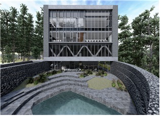 제주에 들어서는 제주문학관 조감도 내년 상반기 개관할 예정이다