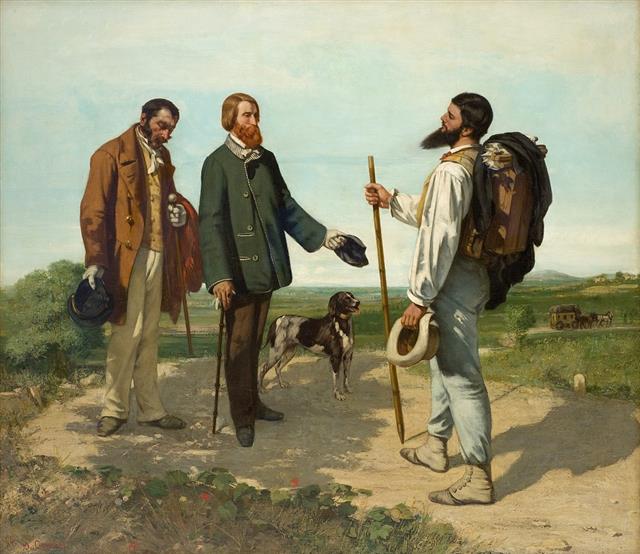 귀스타브 쿠르베 ‘안녕하세요, 쿠르베씨’, 1854년 (132×150.5㎝, 파브르 미술관, 프랑스 몽펠리에)