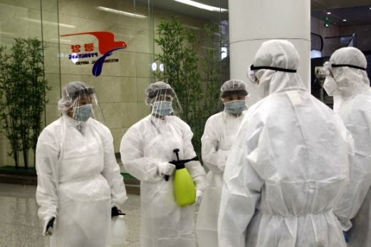 평양 국제공항 방역