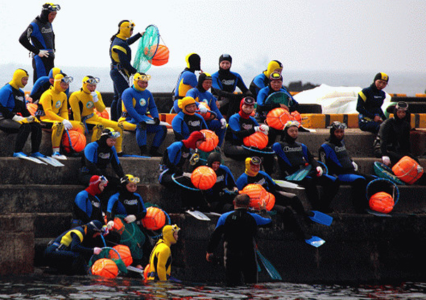 유네스코 세계문화유산인 제주 해녀.