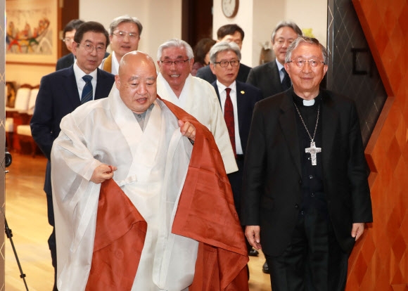 박원순 ‘종교인평화회의’ 7대 종단 간담