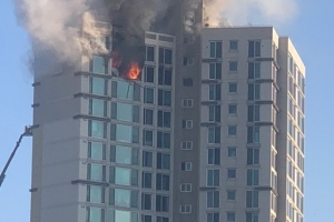 [1보] 인천 연희동 고층아파트 화재, 중상자 없어