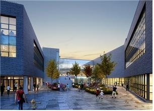 제주헬스케어타운에 들어서는 발과 발목, 무릎을 전문으로 하는 족부 중점 병원 조감도.