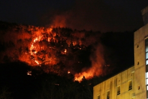 한밤까지 강풍 탄 울산 산불 초등학교 삼킬 듯… 진화 헬기 추락해 1명 실종