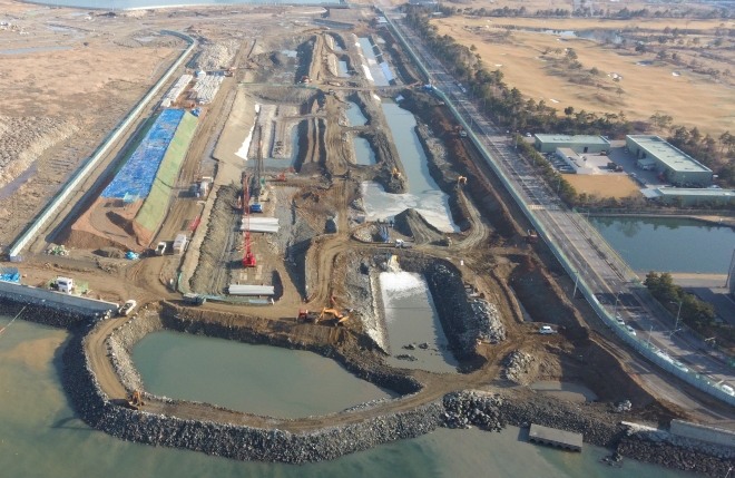 송도 워터프런트 1단계 전경.