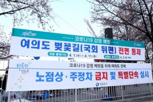 영등포 “국회 뒤편~서강대교 봄꽃길 폐쇄”