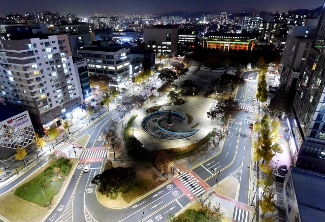 인천시청앞 야경