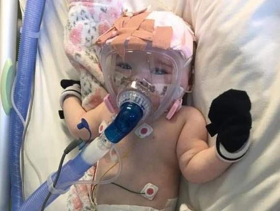 코로나19에 감염된 생후 6개월 아기. 에린 베이츠 부모 페이스북