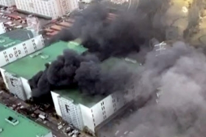 군포복합물류터미널에 큰불…현재 진화 작업 중