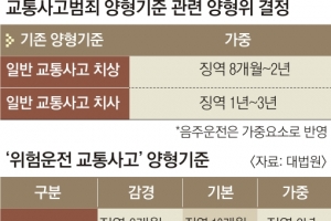 윤창호법 때맞춰… 음주운전 사망사고 최고 징역 12년