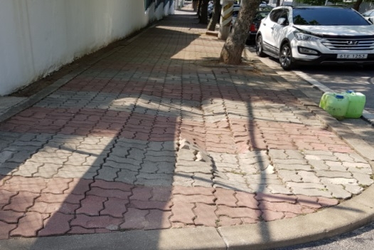 김경호 의원, 가평 목동단지 일원 보도블럭 교체 경기도의회 제공.