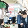 이정훈 강동구청장, 명일전통시장 어닝 정비 완료에 따라 현장 방문