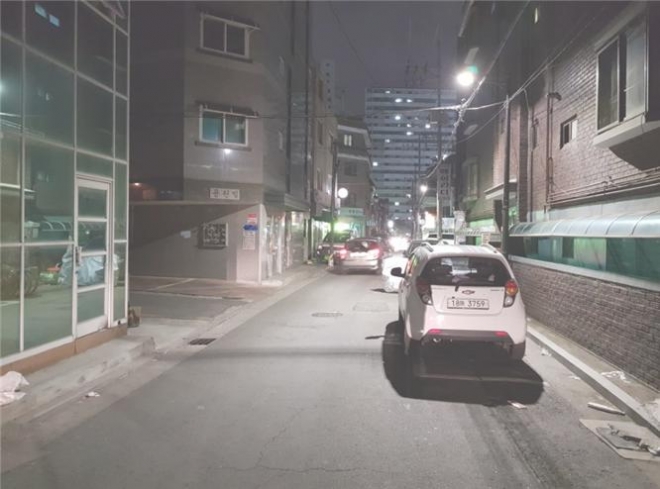 LED가로등으로 교체한 후