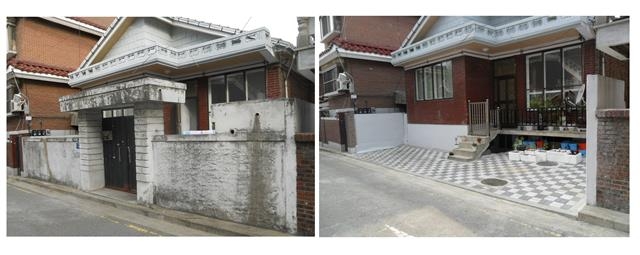 서울 금천구에 있는 한 단독주택에 담장을 허물고 그린파킹 주차장을 만들었다. 기존에는 집 앞 도로 외에 주차할 공간이 없었지만 이를 통해 주차공간 2면을 확보했다. 금천구 제공