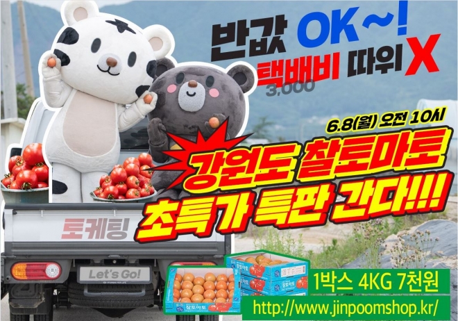 강원도 토마토 판매를 알리는 강원도청 SNS 캡처