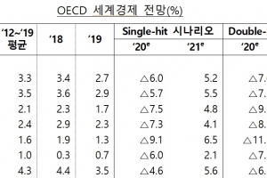 OECD “한국 성장률 코로나 재확산땐 -2.5%”…주요국중엔 양호