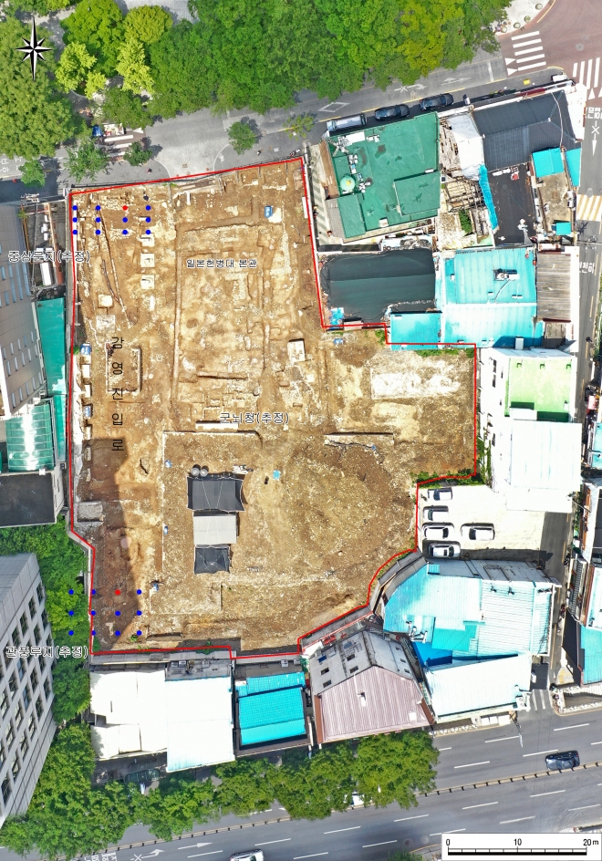 경상감영 발국조사지 항공촬영