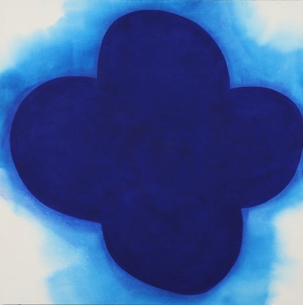 김선형, Garden Blue, 122x122, Mixed media on cotton