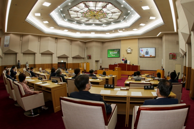 부천시의회 본회의장 전경. 부천시의회 제공