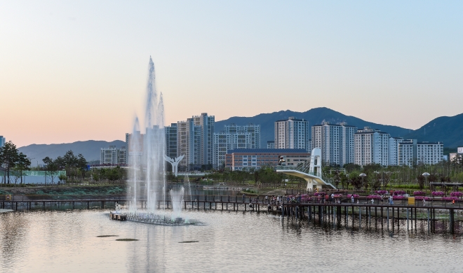 옥정중앙공원 분수쇼(양주시 제공)