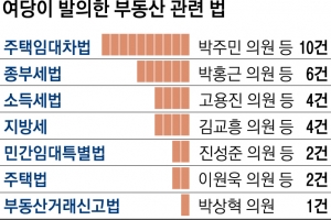 경쟁하듯 이틀에 한 개씩 29개 발의… 민주당 ‘묻지마 부동산 입법’