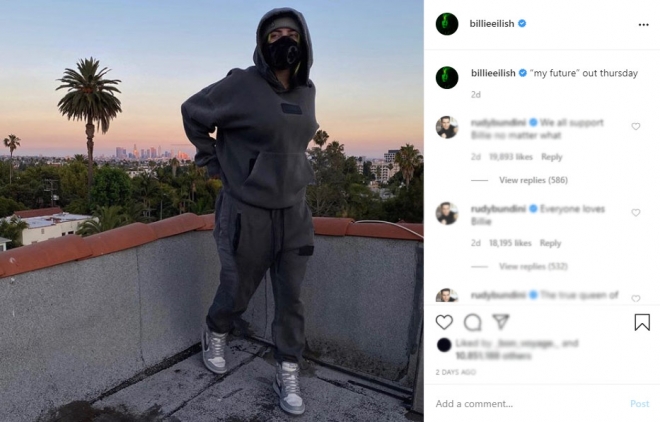 사진=빌리 아일리시 인스타그램