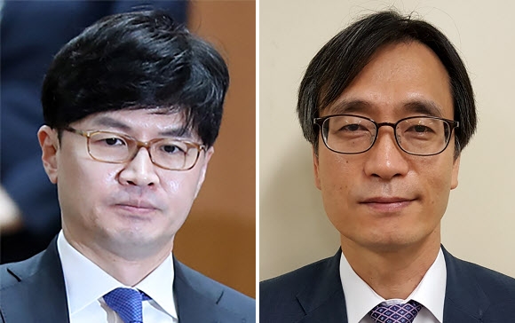 한동훈(왼쪽) 검사장과 정진웅(오른쪽) 차장검사. 연합뉴스