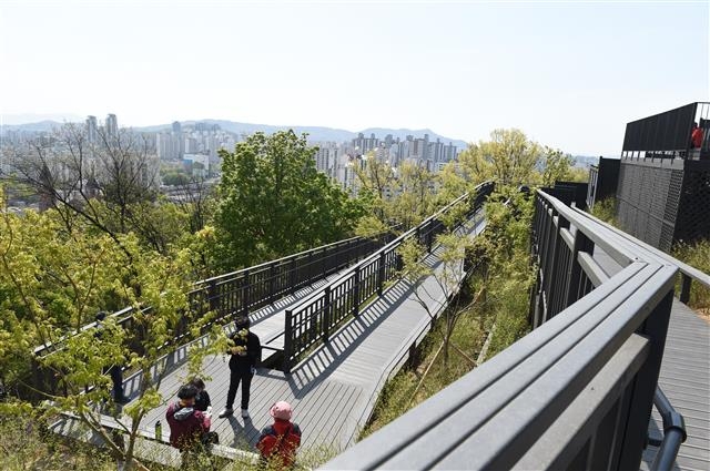 노원구 월계동 영축산 힐링타운에 마련된 순환산책로. 노원구 제공
