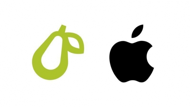 애플이 신생업체 ‘프리페어’(Prepear)의 로고(왼쪽)가 자사 로고와 유사해 손해를 보고 있다며 상표권 침해 소송을 제기한 것으로 알려졌다.  체인지닷오알지