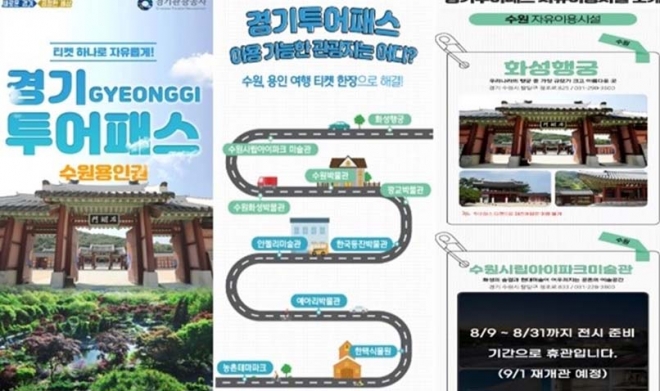 고양·파주·수원·용인시 박물관·미술관과 관광지를 최대 79%까지 저렴한 가격에 이용할 수 있는 안내포스터. 경기도 제공 