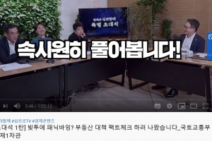 국토부 차관 유튜브 출연 “부동산 단기급등, 하향안정해야”