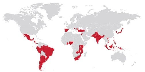 북한 금융해킹팀 비글보이즈가 2015년 이후 타깃으로 삼은 38개국. CISA제공