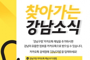 카톡서 ‘강남구청’ 검색… 축제·공연부터 민원처리 결과 ‘쏙’