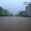 [포토] 북한 강원도 통천군, 태풍에 물난리…도로 완전 침수