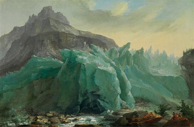 카스파어 볼프, ‘로어 그린덴발트 빙하’, 1774년 (53.5×81㎝, 빈터투어미술관, 스위스 빈터투어)