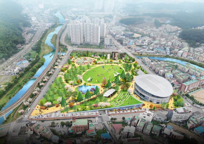 오는 2022년 하반기 완공예정인 용인 센트럴파크 조감도 