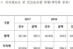 ‘눈먼 돈’ 국고보조금 부정수급 20만건…복지·고용부 투톱